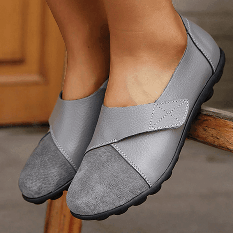 Sapatilha Ortopédica Feminina Loafer Couro - Frete Grátis