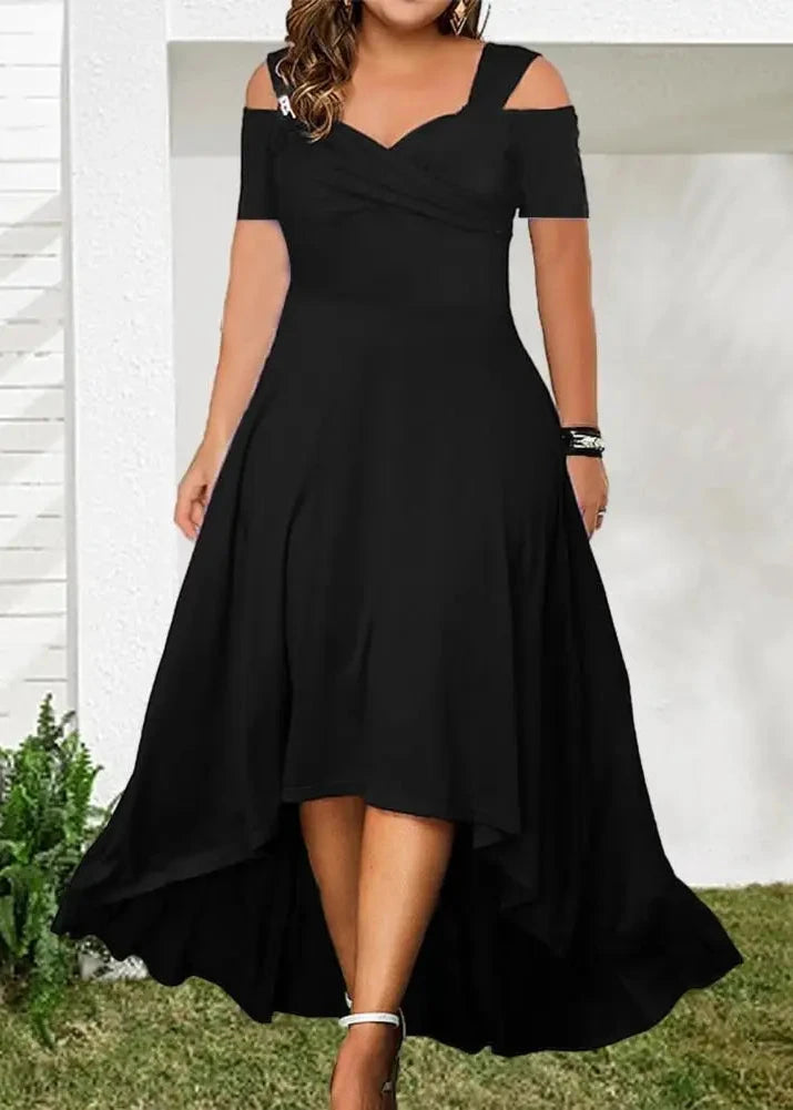 Vestido Plus Size Longo Paris Preto