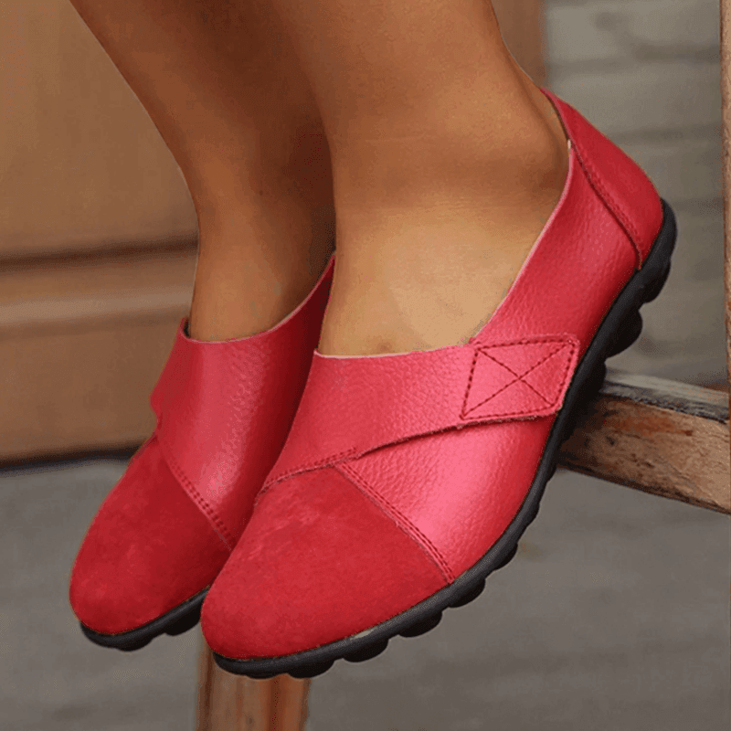 Sapatilha Ortopédica Feminina Loafer Couro - Frete Grátis