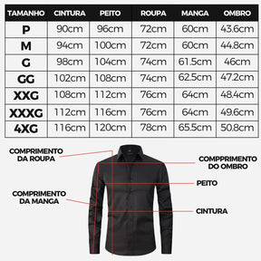 Camisa Masculina Social Lisa Conforto Anti Amassado