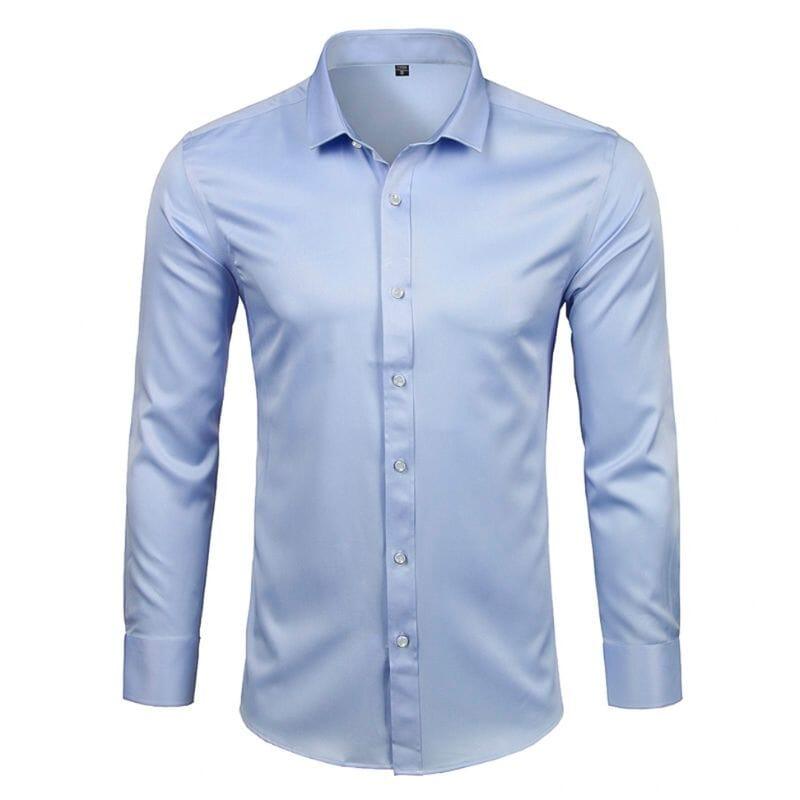 Camisa Masculina Social Lisa Conforto Anti Amassado