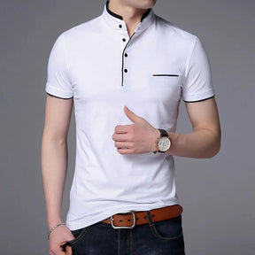 Camisa Masculina Gola Fixa Moderna