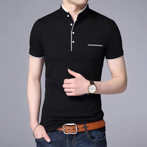 Camisa Masculina Gola Fixa Moderna